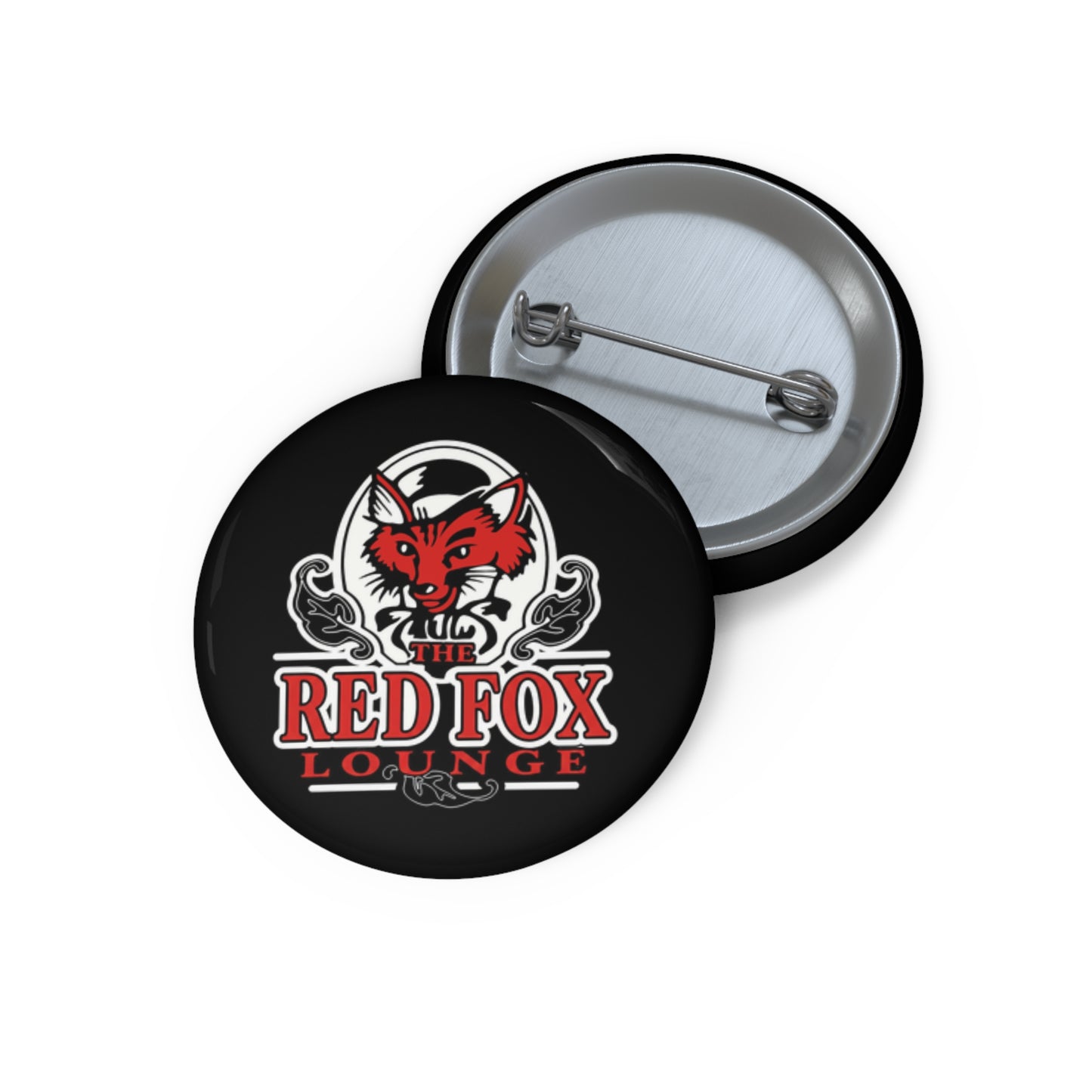 Orlando Classic Red Fox Lounge Logo Pin Button — Custom Club/Bar Lapel Badge