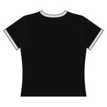 Load image into Gallery viewer, Orlando Classic Red Fox Lounge Women’s Ringer Tee — Retro Logo Crop T-Shirt