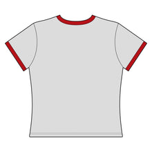 Load image into Gallery viewer, Orlando Classic Red Fox Lounge Women’s Ringer Tee — Retro Logo Crop T-Shirt