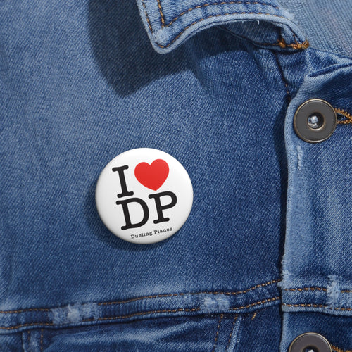 I Heart DP Dueling Pianos Pin Button 1.25