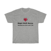 Load image into Gallery viewer, Night Shift Nurse Unisex Heavy Cotton Tee