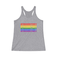 Load image into Gallery viewer, Free Britney Women&#39;s Tri-Blend Racerback Tank