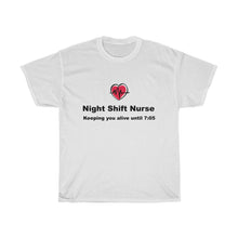 Load image into Gallery viewer, Night Shift Nurse Unisex Heavy Cotton Tee