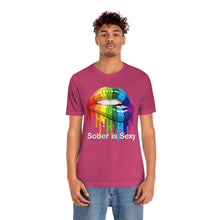 Load image into Gallery viewer, Sober is Sexy All the Pink Unisex Jersey Short Sleeve Tee